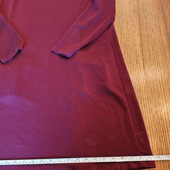 Eileen Fisher Dress or Tunic in Burgundy - POCKETS - Picture 7 of 12